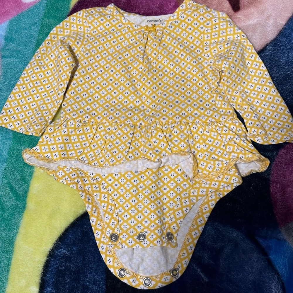 Super pretty yellow long sleeve girl's blouse